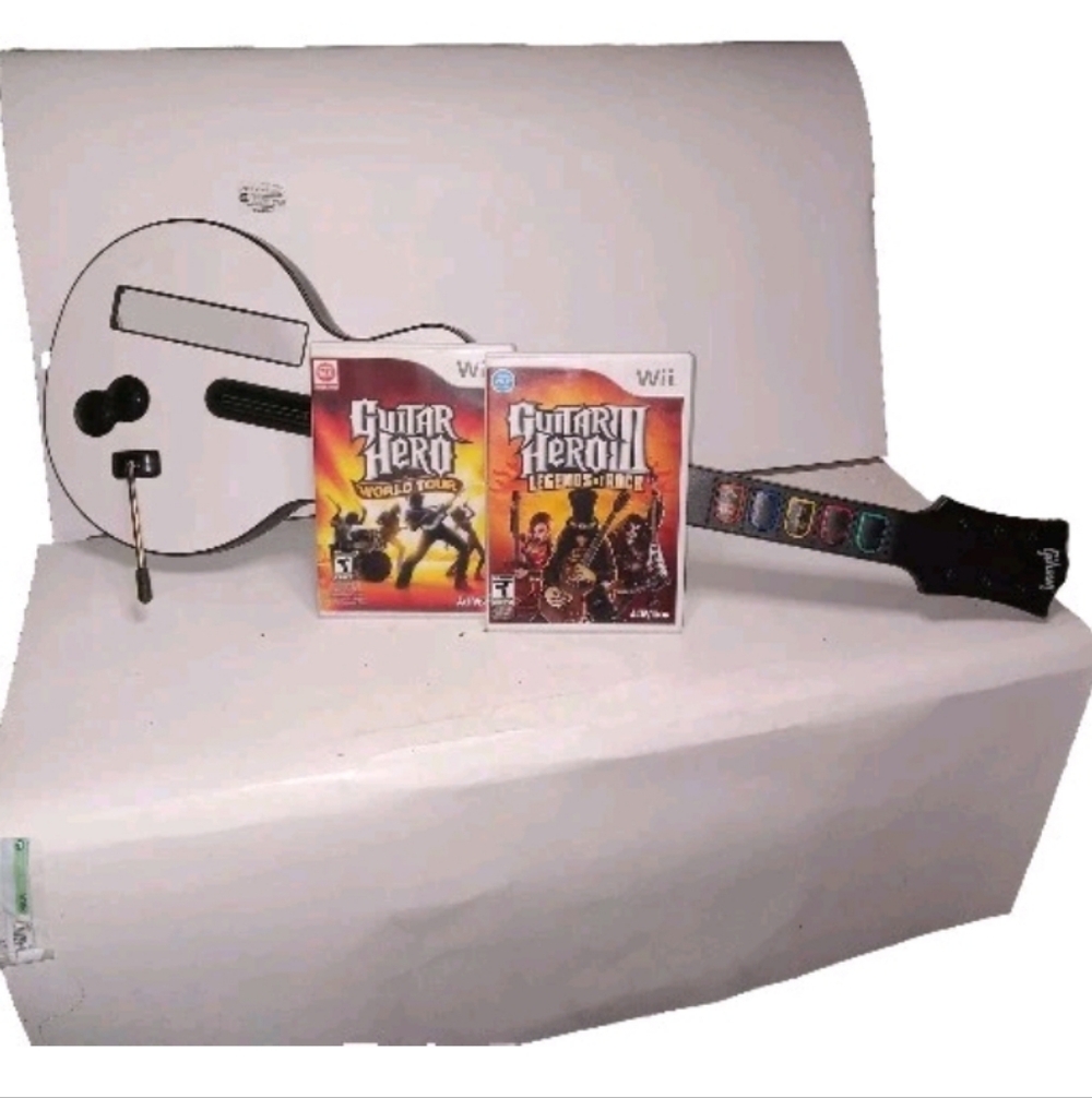 Nintendo Wii Guitar Hero Bundle World Tour Guitar Hero III